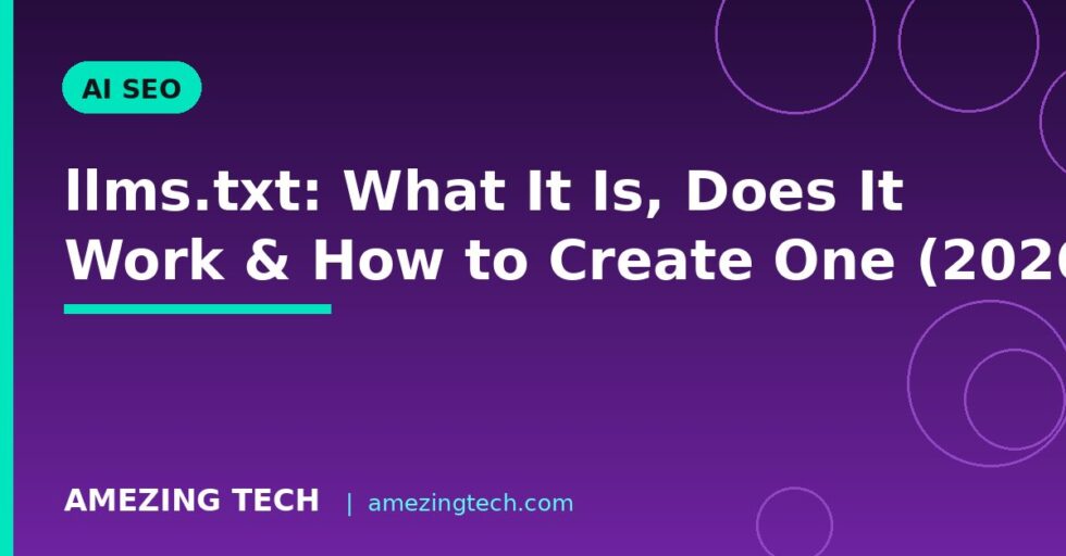 llms.txt: What It Is, Does It Work & How to Create One (2026) llms.txt: What It Is, Does It Work & How to Create One (2026)